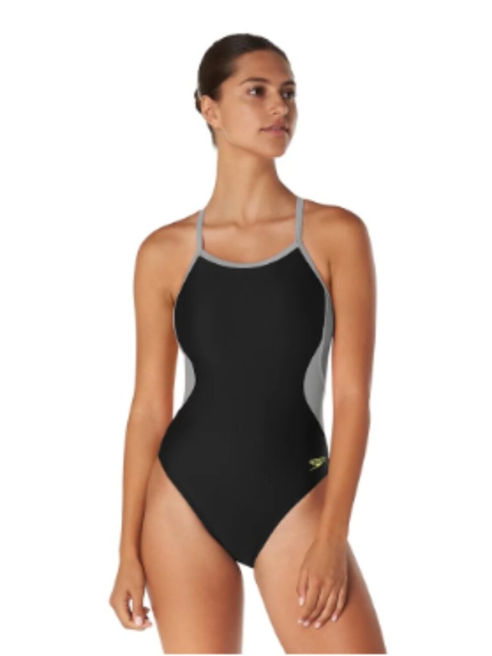 EUC Sporti Black Blue One Piece Swimsuit Women's 10 Athletic Training Swim